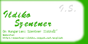 ildiko szentner business card